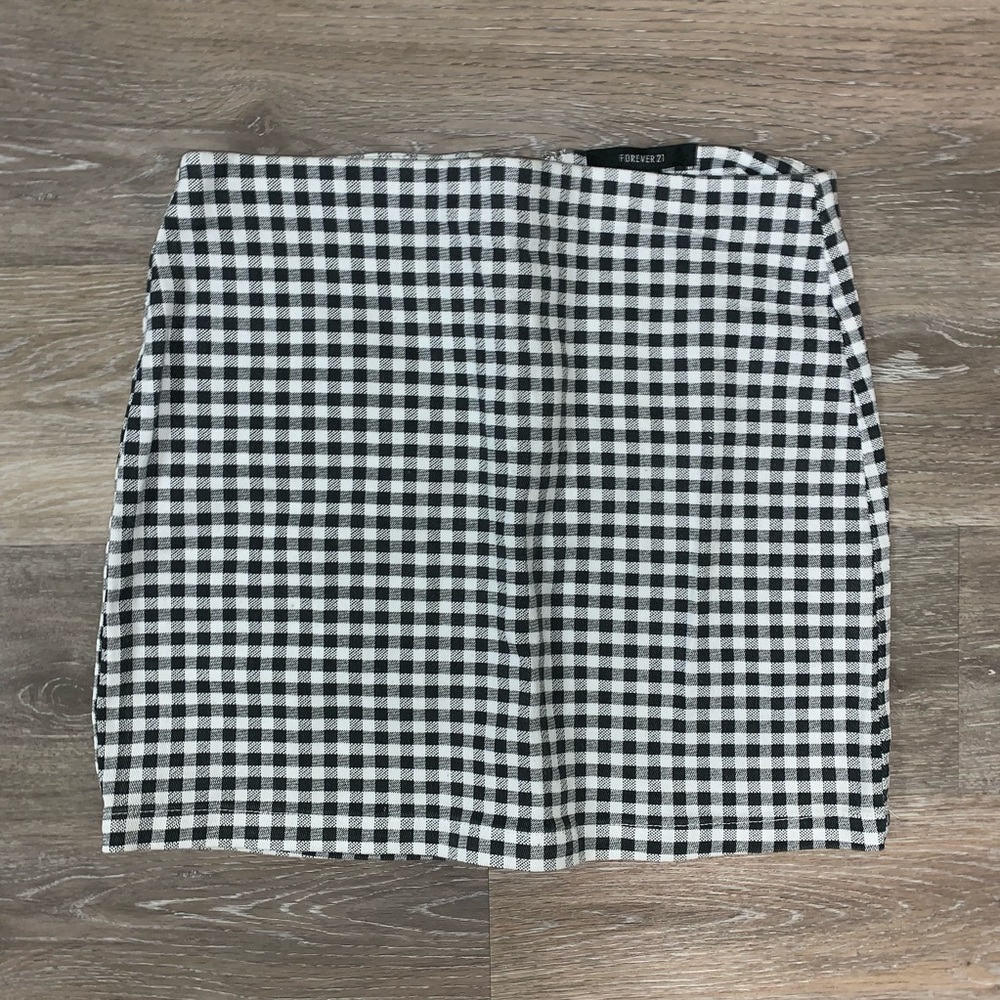 Gingham mini skirt